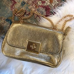 COACH METALLIC GOLD CASSIDY PURSE